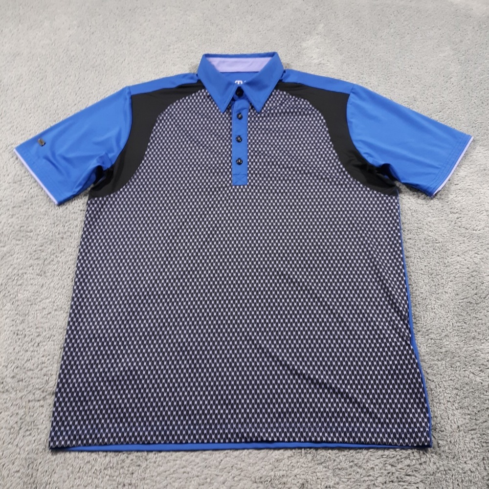 G-Mac Kartel Golf Polo Shirt Mens Size Medium Performance Short Sleeve 4-Button